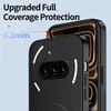Чехол из ТПУ с текстурой углеродного волокна для Nothing Phone 3a, с подставкой под разными углами, мягкий защитный чехол