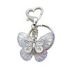 Elegant Butterfly Shaped Keychain Colorful Key Charm Transparent Butterfly Keyring Handbag Decoration for Women Girl
