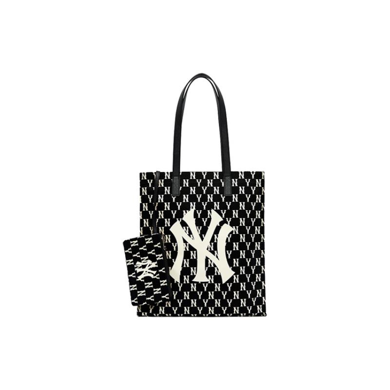 MLB Сумка-комбо из полиэстера коллекции Monogram, Сумка-тоут, Сумка для покупок, Сумка через плечо, Сумка женская Черная Повседневная 3AORL011N-50BKS