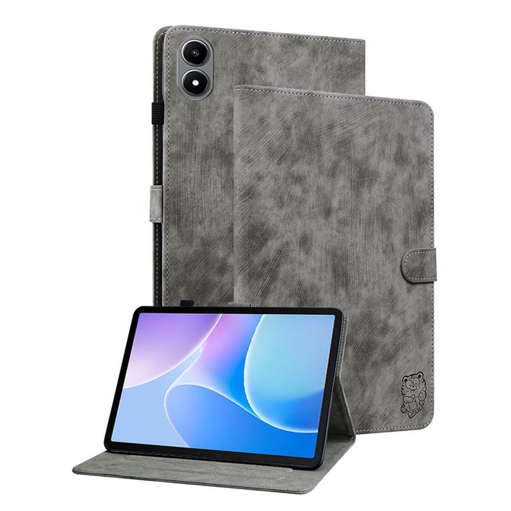 For Infinix Xpad 20 Case Tiger Imprint Anti-Scratch PU Leather Tablet Cover