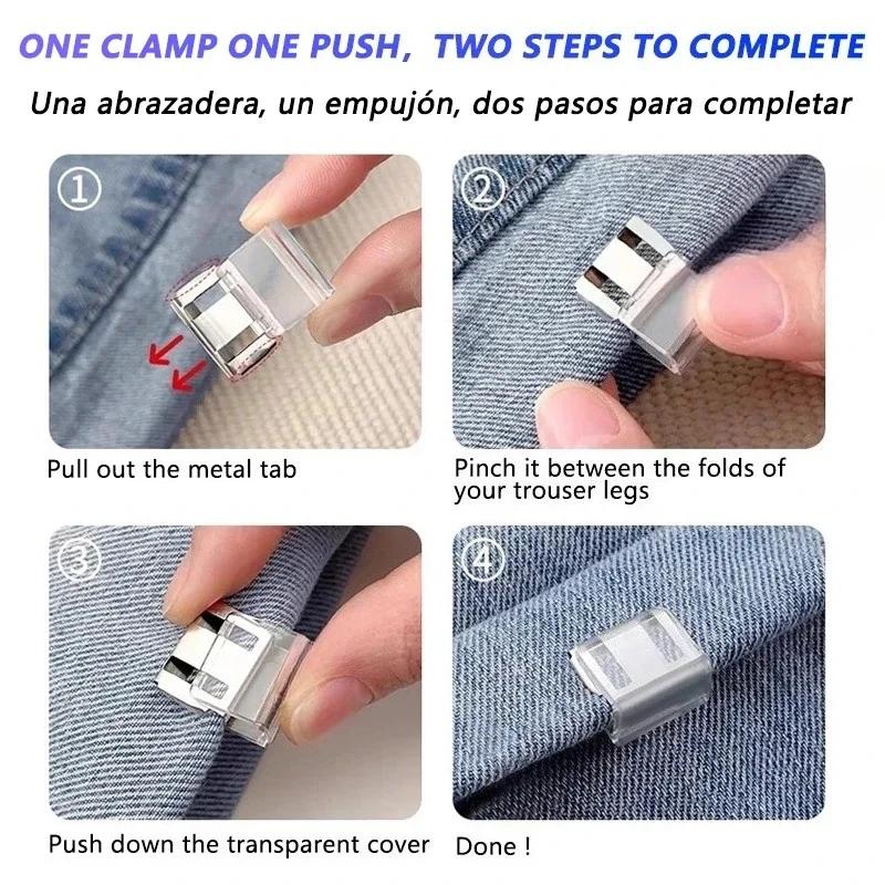Pants Leg Shortening Clips Fixing Clips Non-slip Sewing Clips Concealed Pant Leg Clips Craft Accessories Seamless Garment Clips