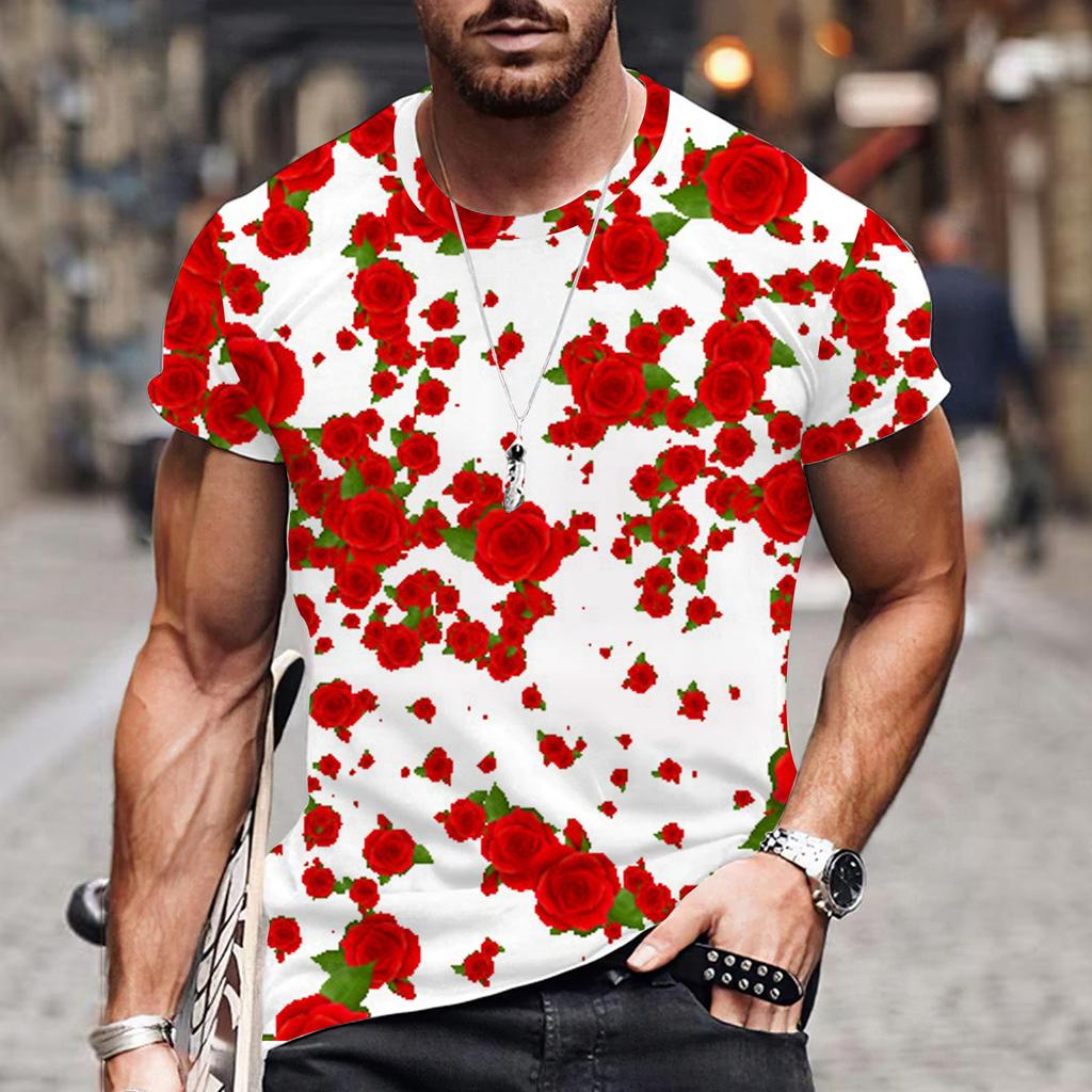 Футболки Lovers Hearr мужские летние футболки мужские уличные футболки с 3D-принтом модные топы с коротким рукавом и круглым вырезом