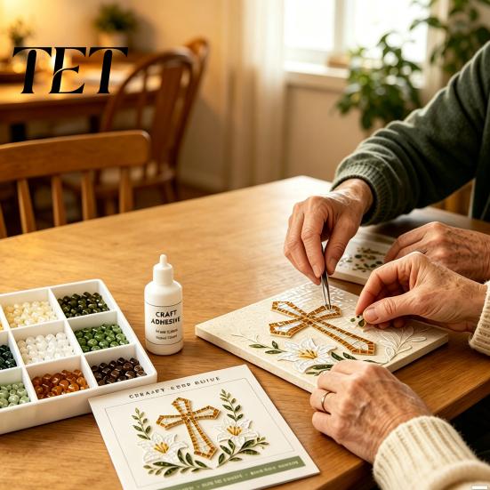 Spiritual Home Decor Pieces Christian Sea Glass Art Kit, DIY Religious Mosaic Kit for Adults, Faith Beginner Friendly Supplies Inspired Craft,