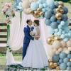 150Pcs Blue Balloons Arch Kit Metallic Blue Balloon Garland Birthday Party Decorations Baby Shower Baptism Wedding Blue Theme Party Decor