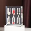 Portable 1/2/3/4/5 Minutes Hourglass 3 in 1 Sand Timer Clock Acrylic Hourglass Timer  School Use