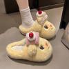 Мягкие милые щенки зима 2025 новые премиальные пушистые туфли для дома, нескользящие, теплые, домашние, милые хлопковые тапочки интернет-знаменитости