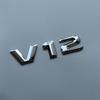 2015 3D Sharp V6 V8 V10 V12 Letters Numbers ABS Car Emblem Fender Discharging Badge Nameplate Logo Sticker Chrome Black