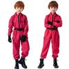 Костюм для косплея по игре "Игра в кальмара", красный комбинезон из полиэстера для подростков и косплееров, Хэллоуин