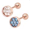 Cliff 14K Gold Needle Rose Gold Round Cubic Piercing (S8539527)