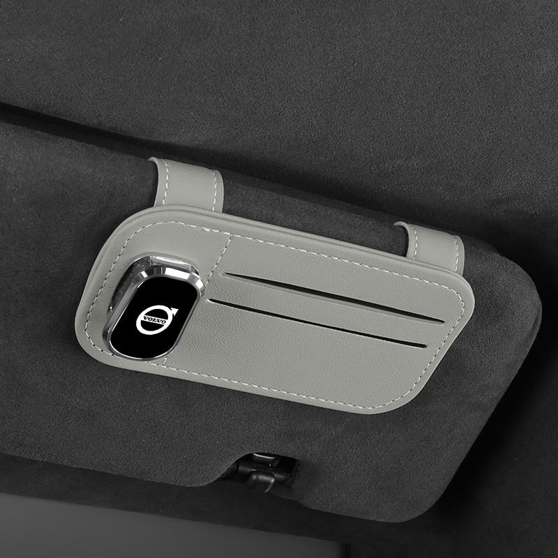Car sun visor sunglasses clip glasses storage accessories for Volvo XC60 V50 V40 XC90 S60 S40 S80l V90 V60 EX90 S90 XC40 C40 S70