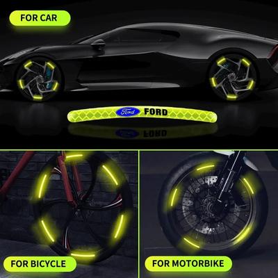 Автомобильные светоотражающие наклейки на ступицы колес Для Ford Mustang BA Shelby SYNus King GTX1 Ka Fusion Focus F-150 Transit Ranger ST3 MK2