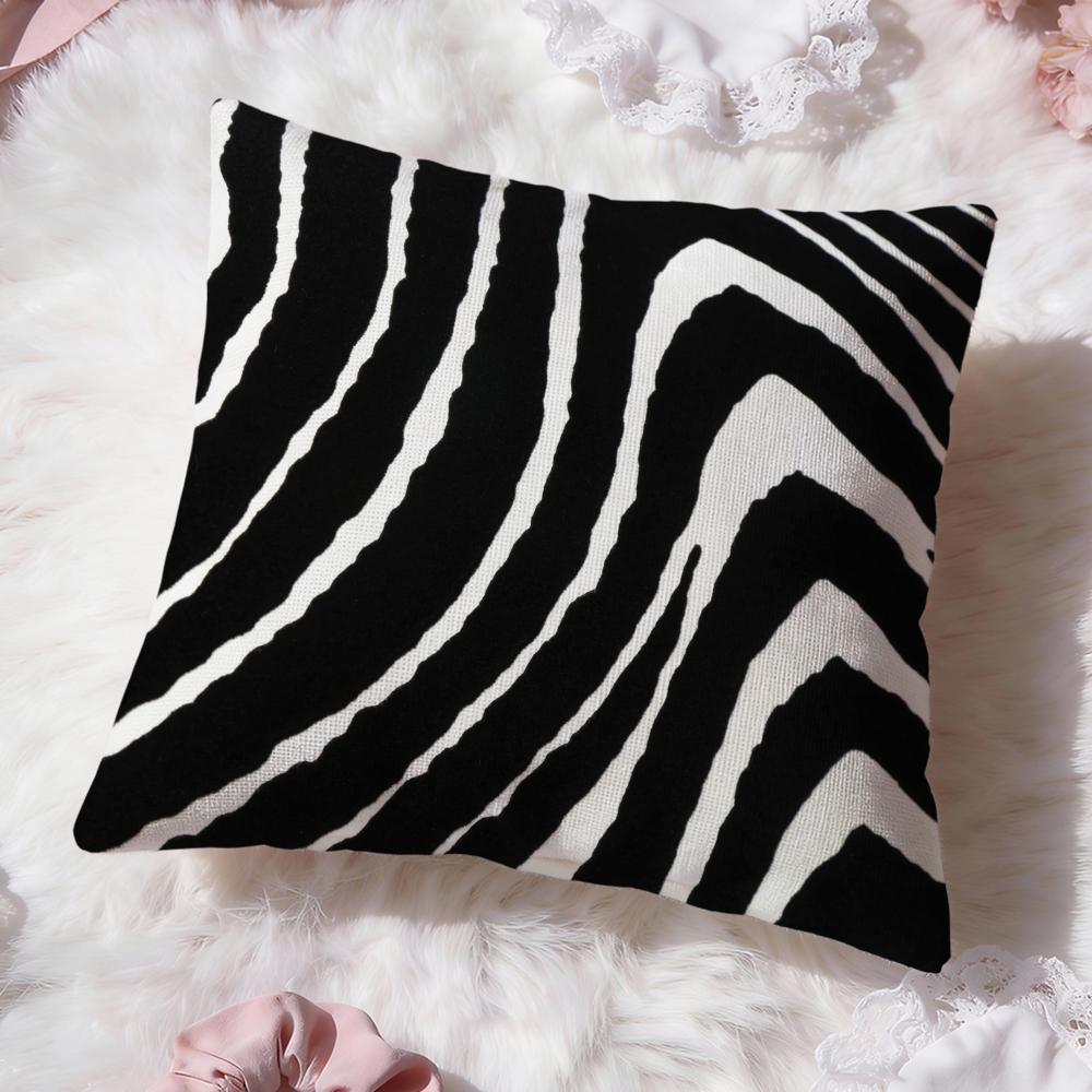 Zebra Stripes Cushion Cover Premium Comfort Reversible Pillow Cove Two in One Design for Any Room Car Interior