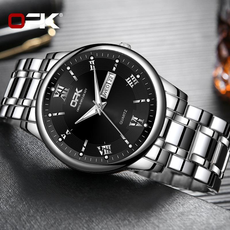 OPK Бренд 8117 Часы Кварцевые часы с двойным календарем Мужские часы