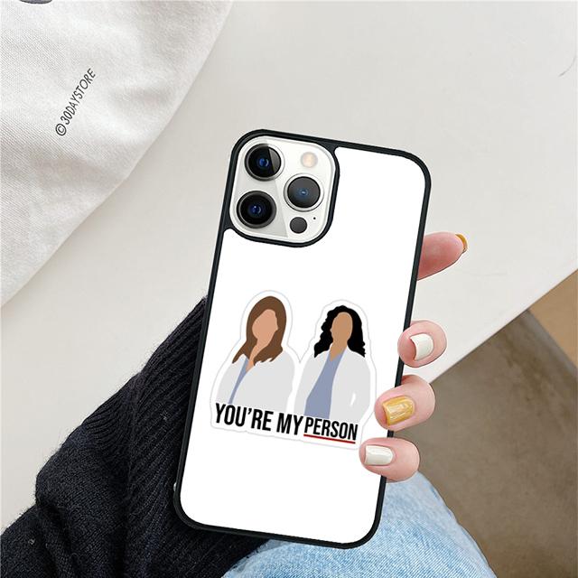 Чехол для телефона Grey's Anatomy "Ты мой человек" для iPhone 17 Air 15 16e Чехол 11 13 14 Pro Max 12 Plus Max Fundas