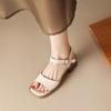 2024 New Open Toe Thick Heel Sandals for Women Fashion Square Toe Roman Sandals Summer Casual Woman Footwear Sandalia Feminina