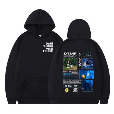 DTMF Деби Хотеть Больше Фото Рэпер Bad Bunny 2025 Альбом Худи Мужчины Женщины Зима Пуловер Оверсайз Повседневный Толстовки с Капюшоном Топы