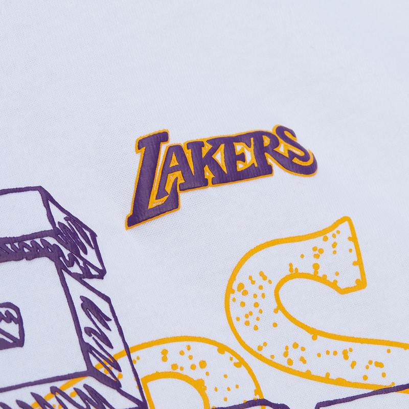 Mitchell & Ness x NBA 100% Cotton T Shirt Unisex White FC10124-LALWHIT