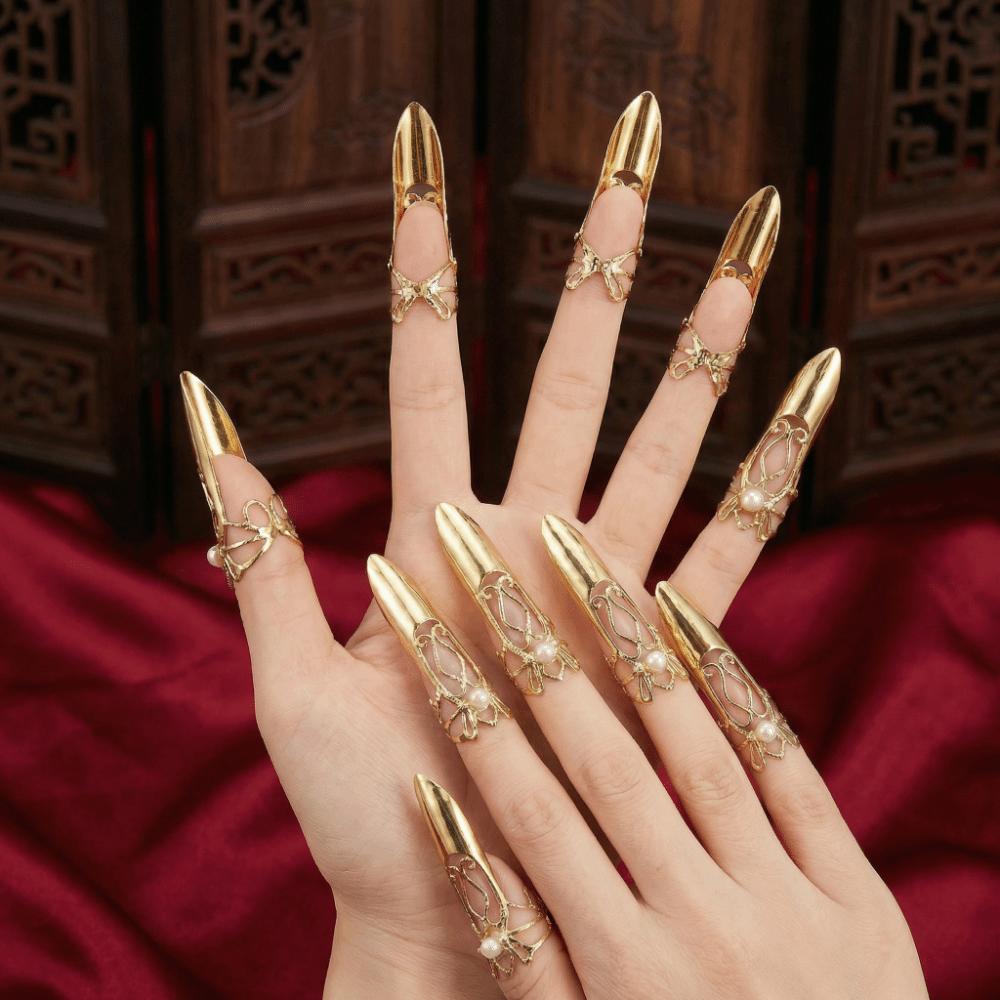 5/10pcs Zinc Zinc Alloy Nail Accessories Adjustable Styling Armor Set Fashion Nail Rings  Themed Parties
