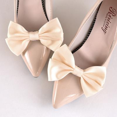1 пара зажимов для обуви с бантом, свадебные туфли, украшения на высоком каблуке, женские очаровательные туфли для невесты, декоративные зажимы с пряжкой, аксессуары для обуви