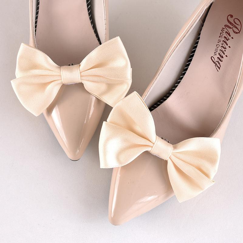 1 пара зажимов для обуви с бантом, свадебные туфли, украшения на высоком каблуке, женские очаровательные туфли для невесты, декоративные зажимы с пряжкой, аксессуары для обуви