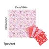 7pcs/set Cotton Fabric DIY Handmade Material Sewing Craft Cloth Accessories