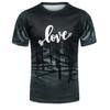 2021 Men's Love Printed Cool T-Shirt New Summer Fashion 3D T-shirts Casual Short-Sleeved Leisure Tops(4 Colors) S-4XL