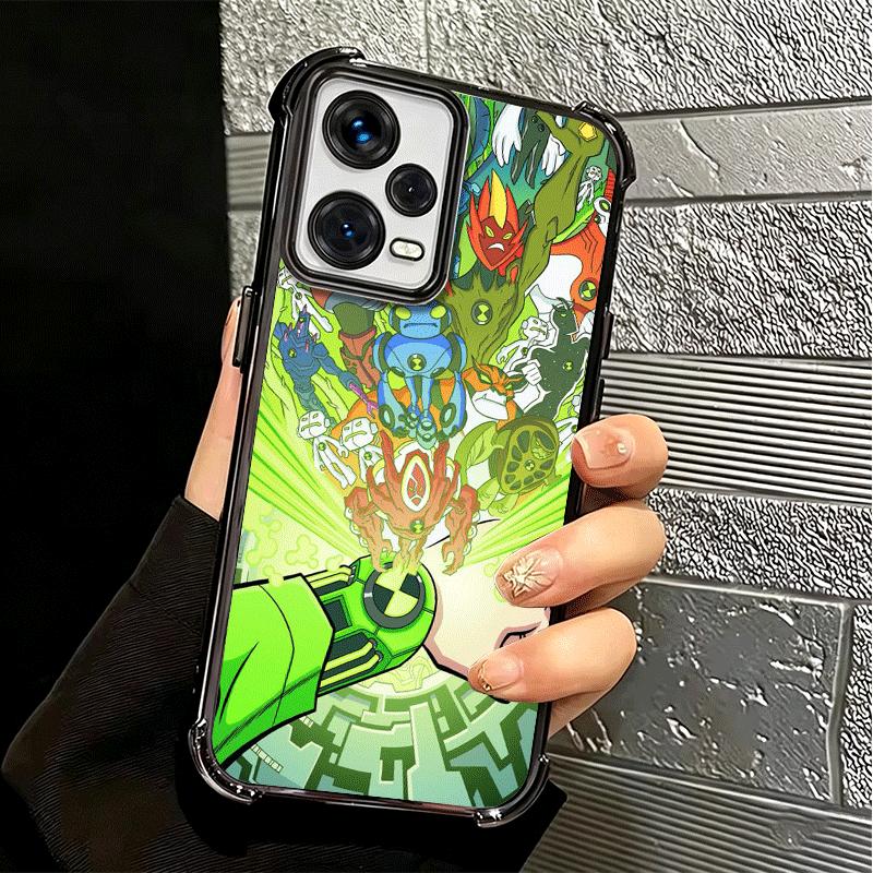 Мультяшный чехол Ben 10 с покрытием для телефона Xiaomi Redmi Note 14 15 Pro Plus 13 12 11 11S 11T 10 9S 9 5G, противоударный с подушкой безопасности