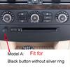 Car Center Console Air Conditioning Volume Control Knob Button Ring Cover Frame Sticker For  BMW 5 Series E60 E61 2004-2010 Year