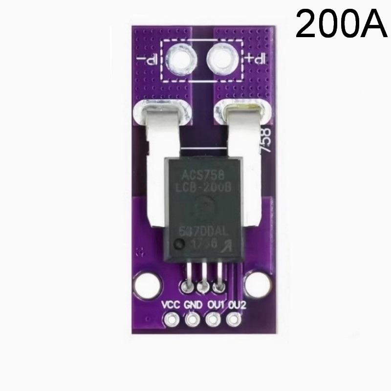 Acs758 Acs758Lcb-050B-Pff-T 50A/100A/200A Линейный датчик тока на эффекте Холла Модуль обнаружения тока Для Arduino RC Модели Разъем