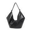 2024 Women's Fashionable Genuine Leather Large Capacity Woven Cowhide Bag - Stylish & Classy Ladies' Commuter Tote