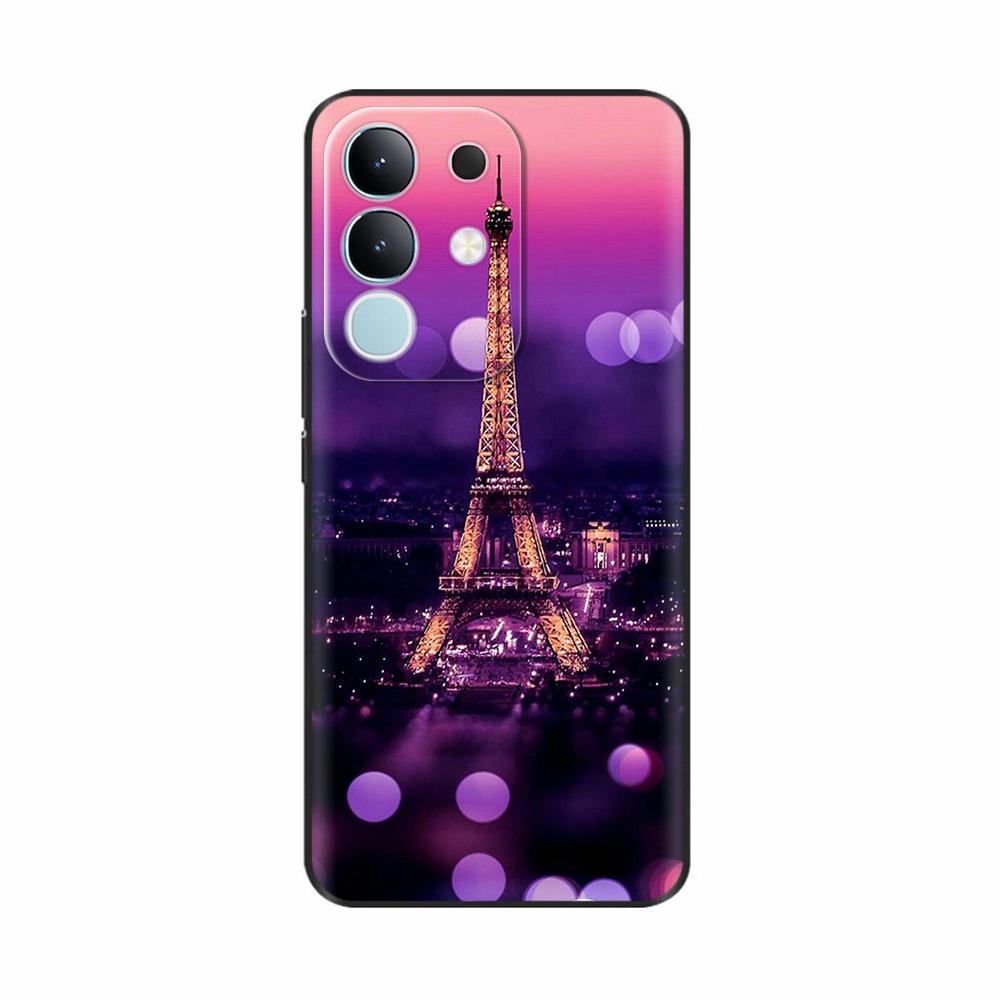 Чехол-крышка для Vivo Y29 4G 2025 Милые Цветы Мягкий Силикон Capa Чехлы для Телефона Для Vivo Y29 4G Чехол Мультяшные Ударопрочные Сумки Coque