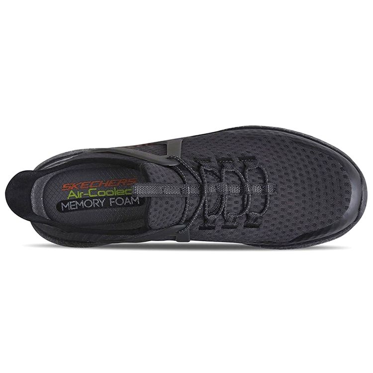 Skechers Кроссовки Burst Shinz Mesh Синтетическая кожа Ткань Спортивные Низкие Повседневные Мужские кроссовки Черный 52115-BBK