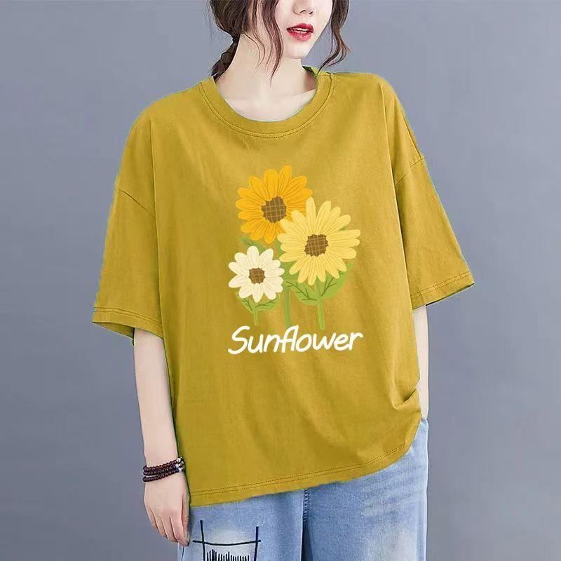 Хлопковая белая футболка женская с короткими рукавами лето 2025 новые свободные короткие однотонные топы с короткими рукавами