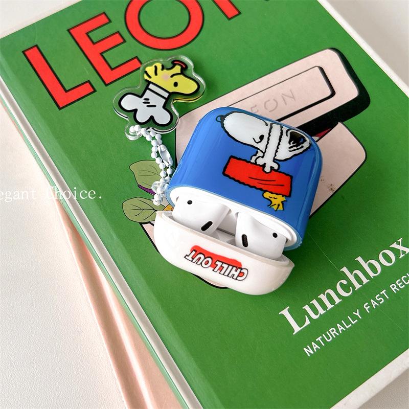 Cartoon color matching Snoopy for AirPods 1 generation protective case second generation 1 generation pro1 apple bluetooth headset case