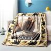 Bear Customize Your Name Blanket Used For Chair Office Sofa Bed Camping Soft And Warm Giving Friends And Relatives Birthday Graduation Gift