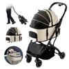 Tansu no Gen Pet Cart 3WAY Удобная езда Съемная складная для маленьких собак Средних собак 4 колеса Хранение Большая вместительная сумка для переноски Коробка для хранения