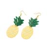 Pineapple design spiral pattern earrings flat acrylic European and American design sense small fresh fruit pineapple earrings