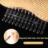 24Pcs Polish Color Chart Magnetic False Nail Tip Display Clear Color Card Polish Gel Stand Board Nail Palette Nail Glue Practice