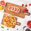 Разделочная доска из акации с ручкой - Деревянный блок для нарезки стейков, хлеба и фруктов для кухонного использования