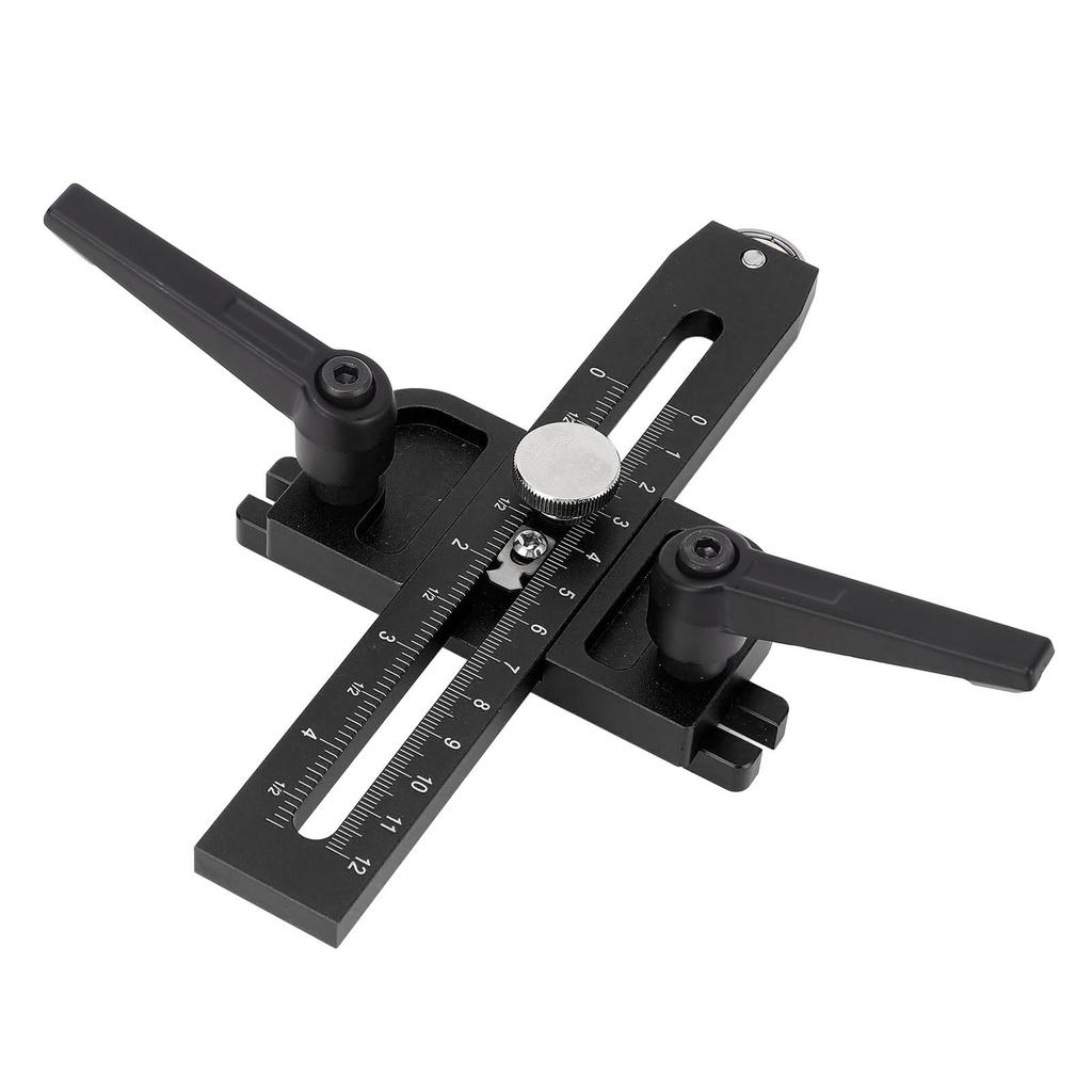 Table Saw Jig Guide with Roller Dual Scale Woodworking Thin Ripping Guide Locator Fits for 3 4x3 8 3 8x1 4 Inch T Slot