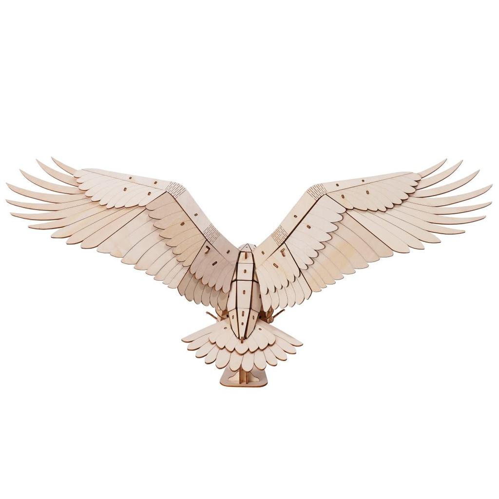Tsukurundesu 3D Wooden Puzzle (Endangered Species Series Golden Eagle) with Japanese Instructions