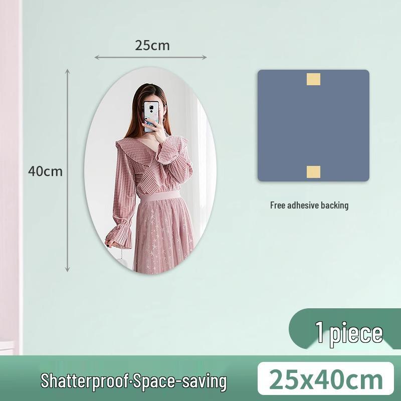 Зеркальная акриловая наклейка на стену во весь рост: Самоклеящаяся HD для ванной комнаты или дверцы шкафа.