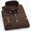 New Spring and Autumn Fashion Versatile Casual Loose Oversized Real Pocket Corduroy Fine Stripe Middle Youth Old Age Shirt