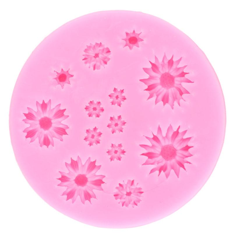 Дейзи дикая хризантема цветок силиконовая форма DIY формы для выпечки кексов Дейзи форма для помадки инструменты для украшения торта шоколадные конфеты форма из смолы