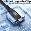 Кабель USB-C - USB-C 1 м Цифровой дисплей 3 А/20 В 60 Вт Быстрая зарядка Плетеный кабель для передачи данных для смартфонов, планшетов