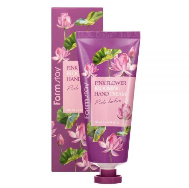 FARM STAY Крем для рук Pink Flower Blooming Розовый лотос 100мл (3 варианта)