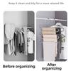 5pcs Stainless Steel Pants Rack Five-Layer Trouser Rack Multi-Layer Hanger  Wardrobe Organization