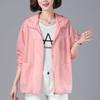 Women's Plus Size Solid Color Short Office Cardigan Outdoor Sports Thin Jacket Hooded Jacket