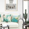 Azure Geometric Print Decorative Cushion Cover Home Decor Pillow Cover Living Room Sofa Decorative Cushion Cover