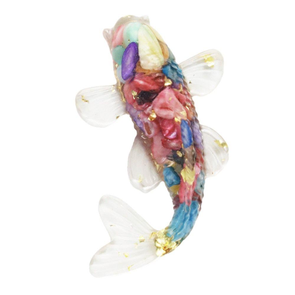 Resin Epoxy Crystal Gravel Carp Ornament Home Decoration Crystal Fish Figure Home